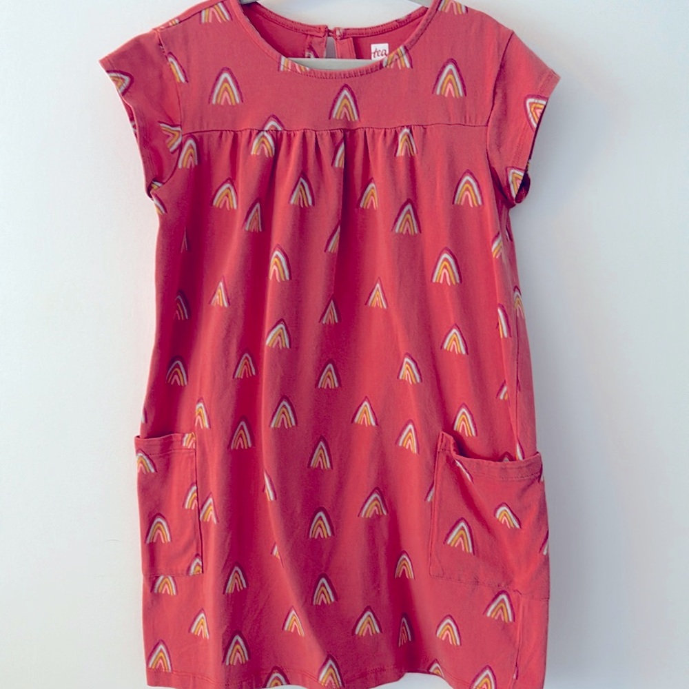ECU-Tea Collection rainbow dress with pockets. Size 5
